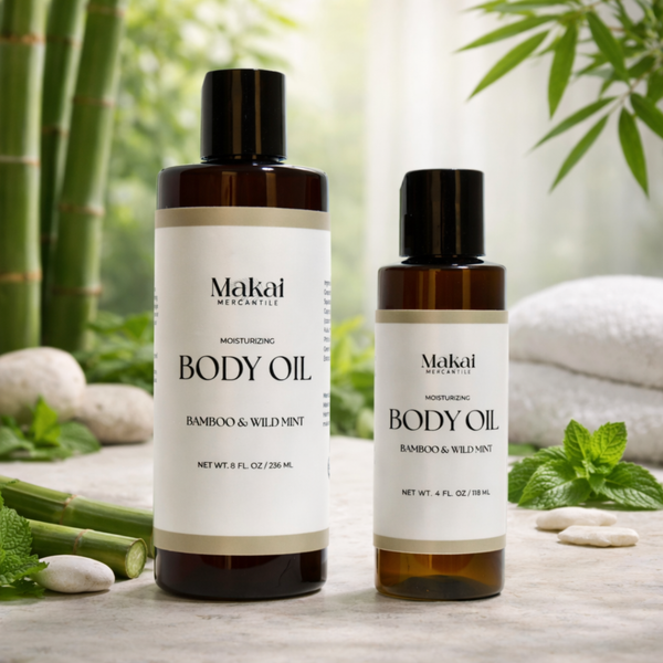Moisturizing Body Oil- Bamboo & Wild Mint