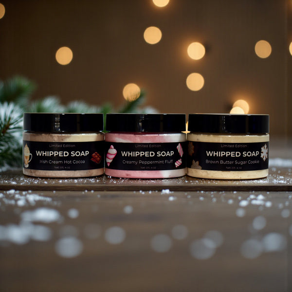 Seasonal Mini Whipped Soap - Creamy Peppermint Fluff