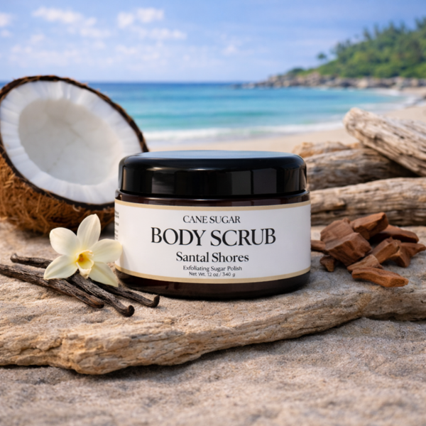 Cane Sugar Body Scrub- Santal Shores
