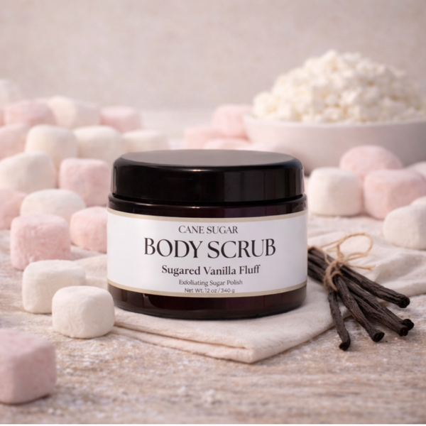 Cane Sugar Body Scrub- Sugared Vanilla Fluff