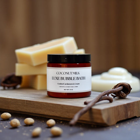 Coconut Milk Luxe Bubble Bath - Crushed Cardamom & Cream
