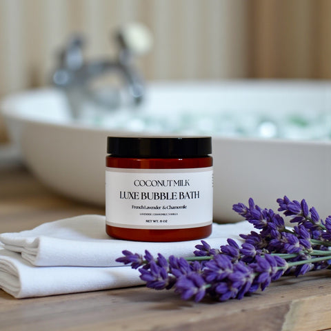 Coconut Milk Luxe Bubble Bath - French Lavender & Chamomile