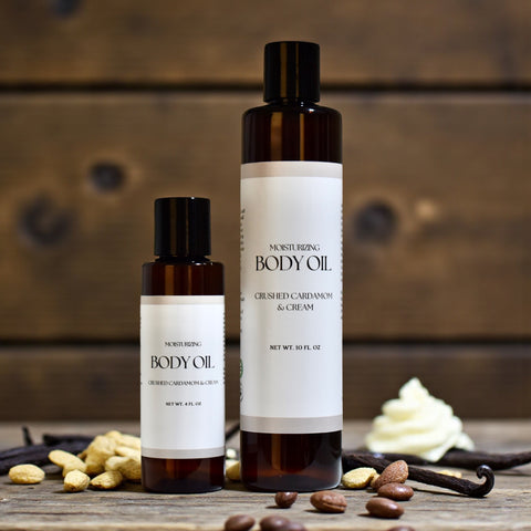 Moisturizing Body Oil- Crushed Cardamom & Cream