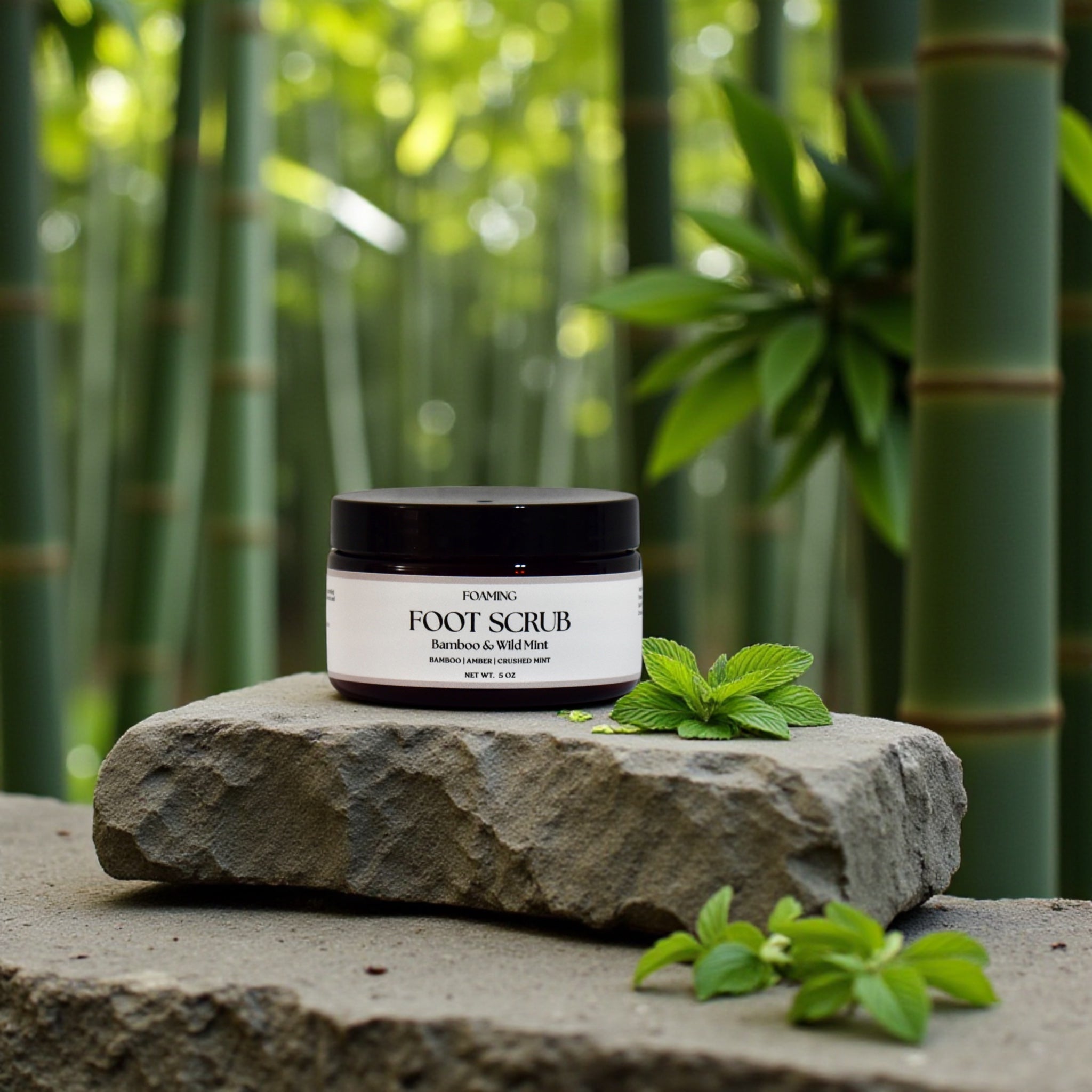 Foaming Pumice Foot Scrub - Bamboo & Wild Mint