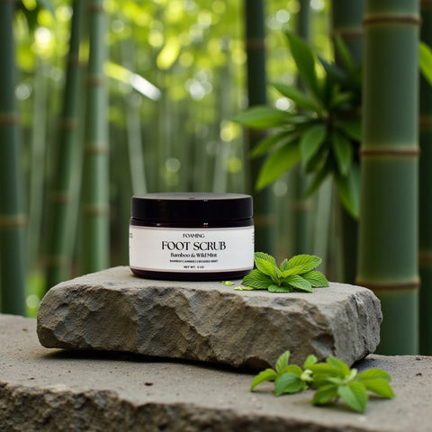 Foaming Pumice Foot Scrub - Bamboo & Wild Mint